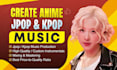 create anime, j pop, and k pop music