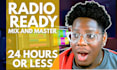 professionally mix and master your song in 24 hours or less