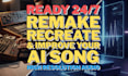 recreate or remake any ai generated song with studio quality