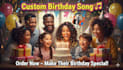 custom birthday song gift with your name and message