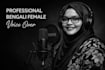 record native bengali female voice over with studio quality audio