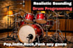 program realistic rock, pop, funk etc drums in midi, audio