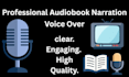 record a professional audiobook narration in english