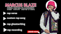 write and record a fire custom rap verse, hook or full song professionally