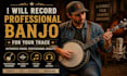 record authentic banjo tracks for your country, folk, or bluegrass song