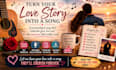 create a personalized anniversary or love song