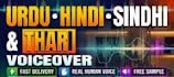 do urdu hindi sindhi thari voice over no ai real human guaranteed