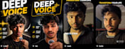 record a deep male voice over in english or hindi