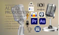 edit professional podcast audio remove filler enhance sound and add music