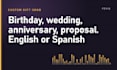 write and sing a custom song gift in english or spanish
