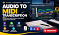 transcribe audio to midi create midi drums and convert sheet music