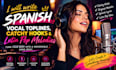 write spanish vocal toplines catchy hooks and latin pop melodies