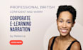 record a professional british female voiceover