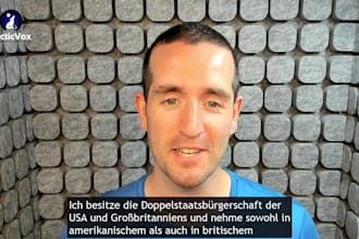 record your professional voice over in american english with commercial rights
