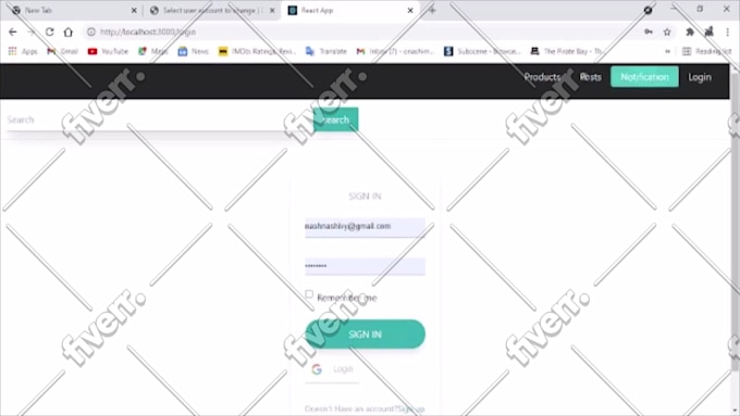 Image d'échantillon de travail