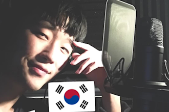 provide a deep korean voiceover