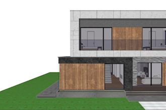 create an exterior design with realistic visualization