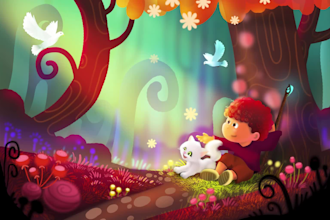 design cute and unique children book illustration and cover