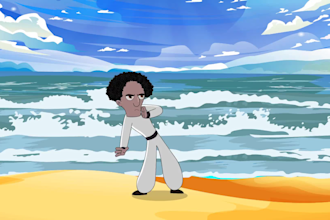 create 2d character animation for you