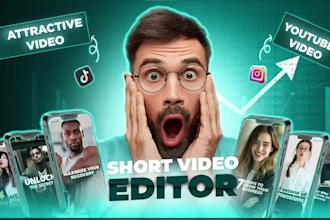 do long form youtube video editing, shorts video for you