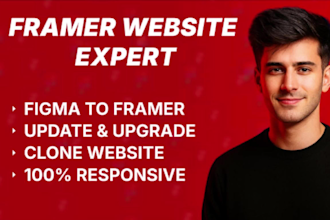 build design clone or figma to responsive framer website