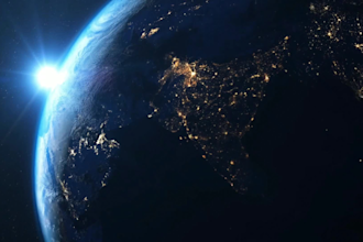design the moon, earth, and space intros and outros