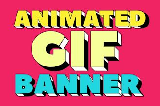 do animated GIF banner ads design , shopify web banner, google ads gif animation