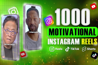 design 1000 motivational instagram reels and youtube shorts
