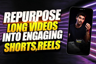 repurpose your long videos into engaging shortform reels, shorts, and tiktok