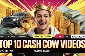 top 10 cash cow video that make money on youtube channel