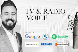 do an authentic male german voice over as radio professional