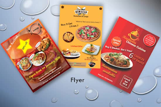 design flyer, brochure, menu card, social cover, web banner