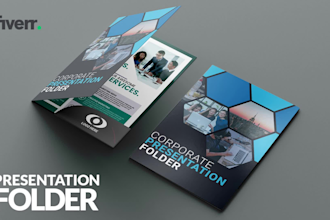 design presentation folder for startup, medical, children, healthcare business