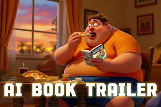 create a custom cinematic movie like book trailer for you