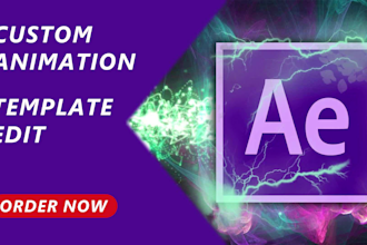 edit any after effects template or make a custom animation