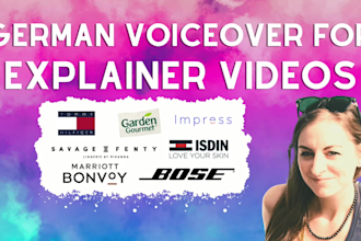 record a professional german voice over for explainer videos and tutorial
