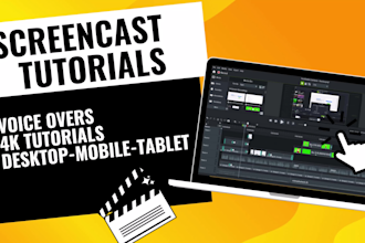screencast a tutorial video for your website or software with in 24 hours