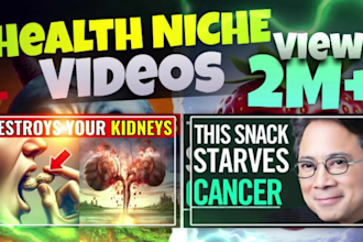 edit viral health niche youtube videos, millions of views
