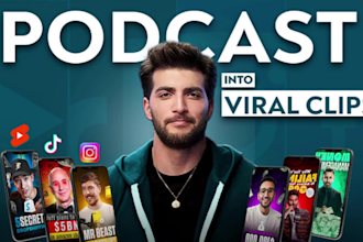 turn your podcast or video into viral reels, tiktok, shorts clips