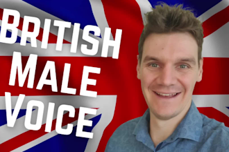 produce a british voice over of 200 words for 10 dollars