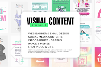 design visual and advertising content for social media website and etc