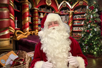 send you a prewritten santa stand up set