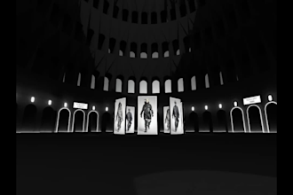 design realistic gallery, event or any metaverse space at oncyber
