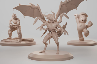 sculpt 3d character modeling for 3d printing, action figure and toys in blender
