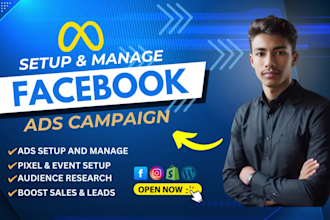 setup facebook ads campaign, instagram ads and meta ads marketing