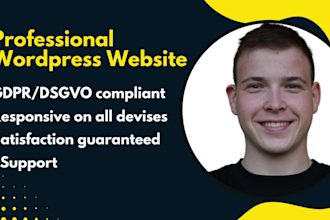 create your professional wordpress website gdpr compliant
