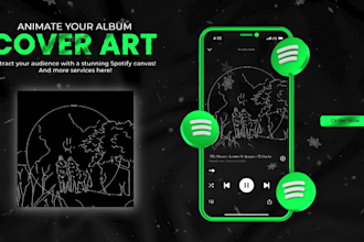 create unique line art animations for canvas spotify