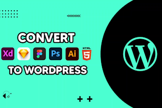 convert wix to wordpress, figma to wordpress, psd to wordpress, xd to wordpress