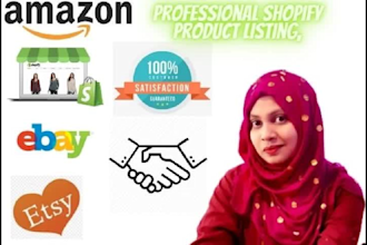 list your products on ebay etsy shopify newegg printful data entry