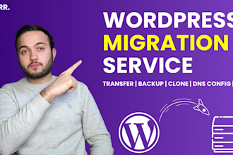 do wordpress migration will transfer, backup, move wordpress